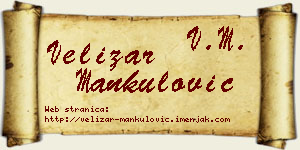 Velizar Mankulović vizit kartica